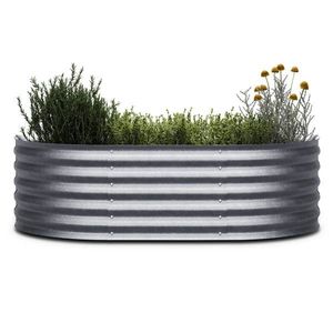 Blumfeldt High Grow Extended, vyvýšený záhon, 150 x 43 x 60 cm, z vlnitého ocelového plechu, snadná montáž, odolný vůči rzi a mrazu obraz