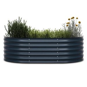 Blumfeldt High Grow Extended, vyvýšený záhon, 150x43x60 cm, z vlnitého ocelového plechu, snadná montáž, odolný vůči rzi a mrazu obraz