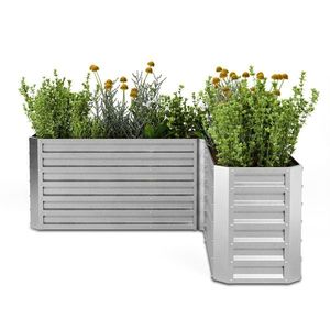 Blumfeldt High Grow vyvýšený záhon, tvar L, odolný vůči povětrnostním vlivům, odolný vůči korozi, robustní, 742 L obraz