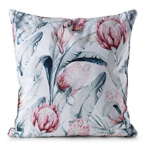 ArtFir Povlak na polštář GARDEN 32A | bílá/modrá 45 x 45 cm obraz