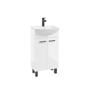 ArtDef Koupelnová skříňka NOVELTY White D45 s umyvadlem Tomaso 45 | 45 cm obraz