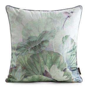 ArtFir Povlak na polštář VELVET 194 | zelená/stříbrná 45 x 45 cm obraz