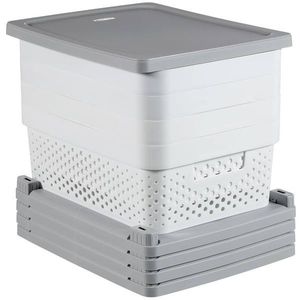 CURVER Rozkládací regál Infinity 4 x 11 l | bílá / šedá obraz