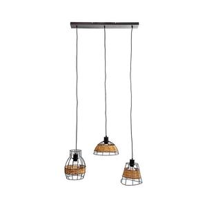 Lustr na lanku TUNIS 4xE27/40W/230V černá/hnědá obraz