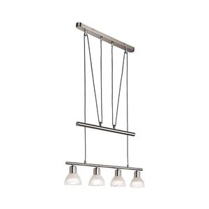 LED Lustr na lanku DAYTONA 4xE14/5W/230V 3000K lesklý chrom obraz