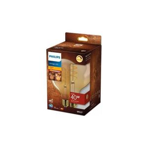 Philips LED filament žárovka E27 G125 5, 5W 40W 470lm 2200K stmívatelná, jantarová obraz