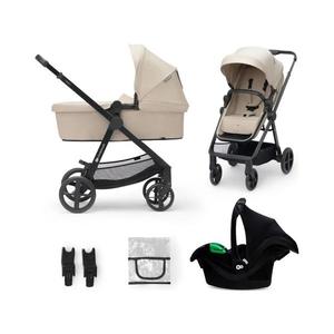 Kinderkraft KINDERKRAFT - Kombinovaný kočárek 3v1 NEWLY Sand beige + autosedačka MINK PRO obraz