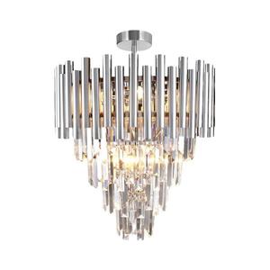 Lustr na tyči MADISON 9xE14/40W/230V matný chrom obraz