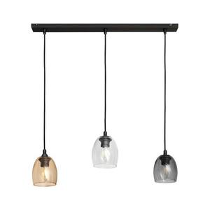 Lustr na lanku BRILLANT 3xE27/15W/230V béžová/čirá/šedá obraz
