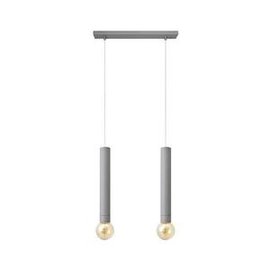Lustr na lanku TUBA 2xE27/15W/230V šedá obraz
