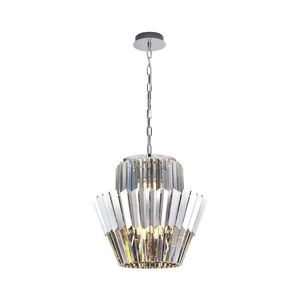 Lustr na řetězu DONNA 9xE14/40W/230V pr. 45 cm matný chrom obraz