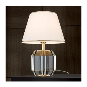 Orion Orion LA 4-1208-Křišťálová stolní lampa ALEXIS 1xE27/60W/230V krémová/zlatá/čirá obraz