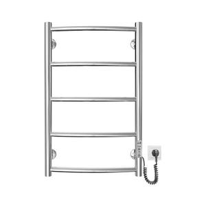 Mario-Radiators Koupelnový žebříkový radiátor CLASSIC 60W/230V 66x43 cm nerez/lesklý chrom pravá obraz