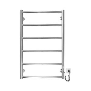 Mario-Radiators Koupelnový žebříkový radiátor CLASSIC 100W/230V 81x53cm nerez/lesklý chrom pravá obraz