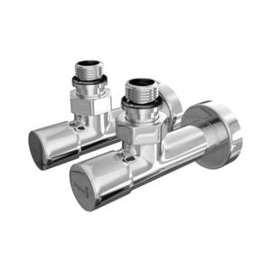Mario-Radiators Regulační rohový l kulatý 2 ks lesklý chrom obraz