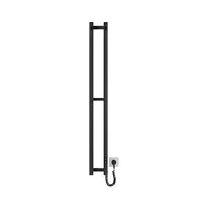Mario-Radiators Koupelnový radiátor HF SLIM 80W/230V 117x14 cm černá hranatý obraz