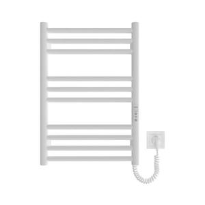 Mario-Radiators Koupelnový žebříkový radiátor HF GREENWICH 100W/230V 57x43 cm bílá kulatý obraz