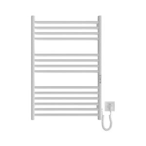 Mario-Radiators Koupelnový žebříkový radiátor HF GREENWICH 170W/230V 77x53 cm bílá kulatý obraz