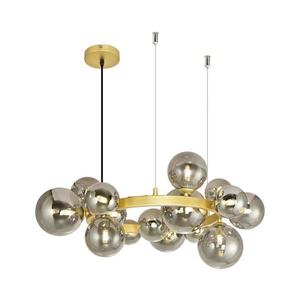 Brilagi Brilagi - LED Lustr na lanku MILLA 15xG9/3W/230V zlatá/kouřová obraz