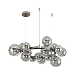 Brilagi Brilagi - LED Lustr na lanku MILLA 15xG9/3W/230V lesklý chrom/kouřová obraz