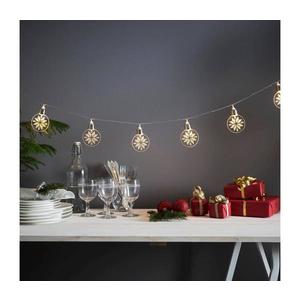 Eglo Eglo 411112 - LED Vánoční řetěz ORNAMENT 10xLED/3xAA 2, 4m teplá bílá obraz