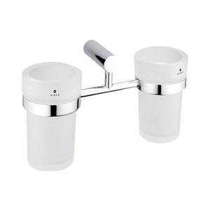 NIMCO NIMCO BR 11058DW-26 -Nástěnný stojánek na kartáčky BORMO matné sklo/lesklý chrom obraz