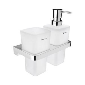 NIMCO NIMCO MA 2905831H-26 - Nástěnný dávkovač mýdla a stojan na kartáčky MAYA 290 ml obraz