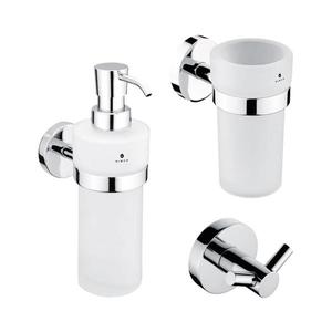 NIMCO NIMCO UN set-31W-26 - Dávkovač mýdla, stojan na kartáčky a nástěnný háček UNIX obraz