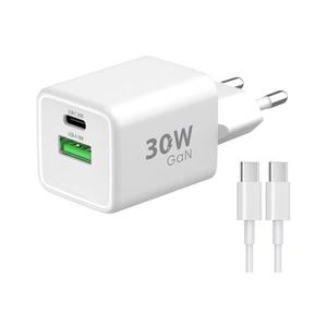 Winner Group Winner Group - Rychlonabíjecí adaptér 2xUSB PD 30W + USB kabel USB-C / USB-C 1m obraz