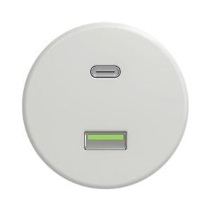 lap lap - Retro USB zásuvka A+C bez rámečku bílá obraz