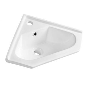 AQUALINE Keramické umyvadlo rohové 41x41 cm, nábytkové 1601-40 obraz