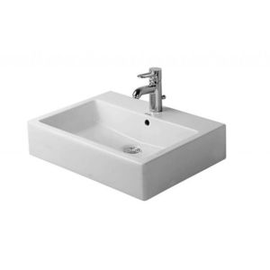 DURAVIT Vero Umyvadlo na desku, 60x47 cm, s přepadem, s otvorem pro baterii, bílá 0452600000 obraz