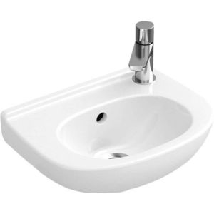VILLEROY & BOCH O.novo Umývátko Compact, 36x28 cm, s přepadem, bez otvoru pro baterii, alpská bílá 53603601 obraz