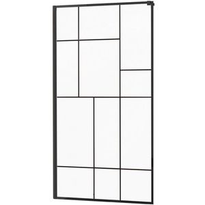 MEXEN KIOTO walk-in 80x200 cm 8mm černé vzor2 samostatné sklo 800-080-000-00-78 obraz
