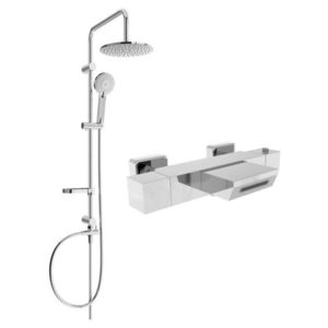 Termostatická vanovo - sprchová baterie MEXEN CUBE chrom obraz