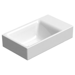 GSI NUBES keramické umývátko 40x23cm, bez otvoru, pravé/levé, bílá ExtraGlaze 9636011 obraz