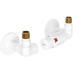 MEXEN/S G00 termostatická souprava pro radiátor + krycí rozeta R, bílá W903-900-904-20 obraz