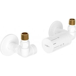MEXEN/S G05 termostatická souprava pro radiátor + krycí rozeta R, bílá W903-958-904-20 obraz
