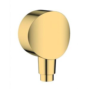HANSGROHE Fixfit Sprchové kolínko S se zpětným ventilem, leštěný vzhled zlata 26453990 obraz