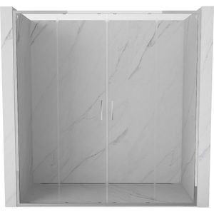 MEXEN/S Exo dvojité posuvné sprchové dveře 190 cm, transparent, chrom 8152-190-000-01-00 obraz