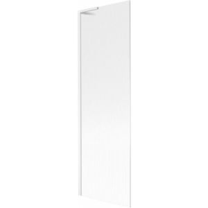 MEXEN/S Next L vanová zástěna FIX 60 x 150 cm, proužky, bílá 895-060-000-03-09-20 obraz