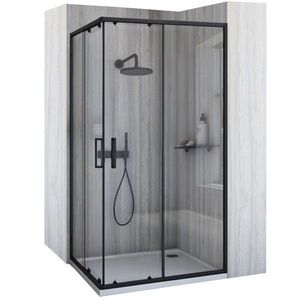 REA/S Sprchový kout City 80x100 Black Se sprchovou vaničkou Savoy black KPL-K6449 obraz