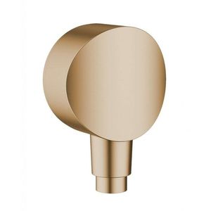 HANSGROHE Fixfit Sprchové kolínko S se zpětným ventilem, kartáčovaný bronz 26453140 obraz