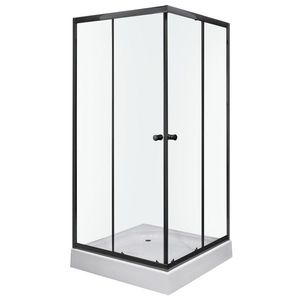 KERRA Kabina sprchová Olga SQ 90 ČERNÁ (s vaničkou) 5907548113412 obraz