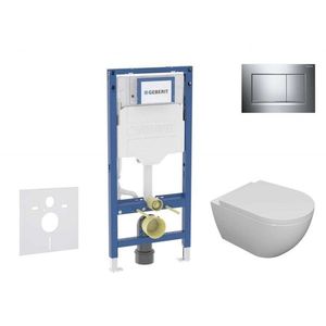 GEBERIT Duofix Set předstěnové instalace, klozetu Oudee a sedátka softclose, tlačítko Sigma30, chrom SANI11CA1101B obraz