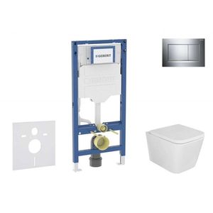 GEBERIT Duofix Set předstěnové instalace, klozetu Arkas a sedátka softclose, tlačítko Sigma30, chrom SANI11CA1112B obraz