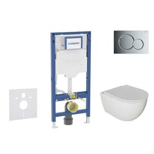 GEBERIT Duofix Set předstěnové instalace, klozetu Oudee a sedátka softclose, tlačítko Sigma01, lesklý chrom SANI11CA1120B obraz