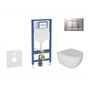 GEBERIT Duofix Set předstěnové instalace, klozetu Oudee a sedátka softclose, tlačítko Sigma30, lakovaný chrom mat/chrom SANI11CA1122B obraz