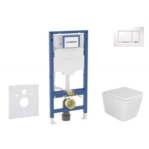 GEBERIT Duofix Set předstěnové instalace, klozetu Arkas a sedátka softclose, tlačítko Sigma30, bílá/chrom SANI11CA3108B obraz