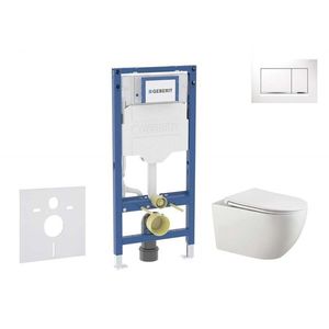 GEBERIT Duofix Set předstěnové instalace, klozetu Gaia a sedátka softclose, tlačítko Sigma30, bílá/chrom SANI11CA3123B obraz
